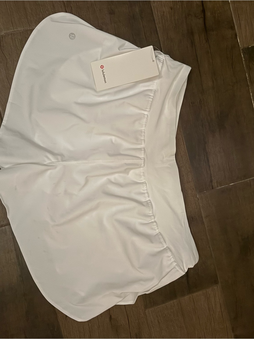lululemon athletica White Circle/Skater Athletic Fast n Free high rise split 3”
